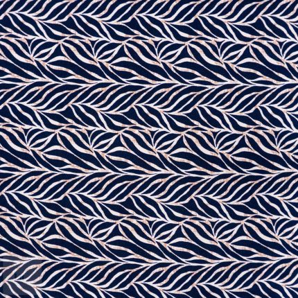 PRINTED CAPRI LINEN LOOK 33 NAVY