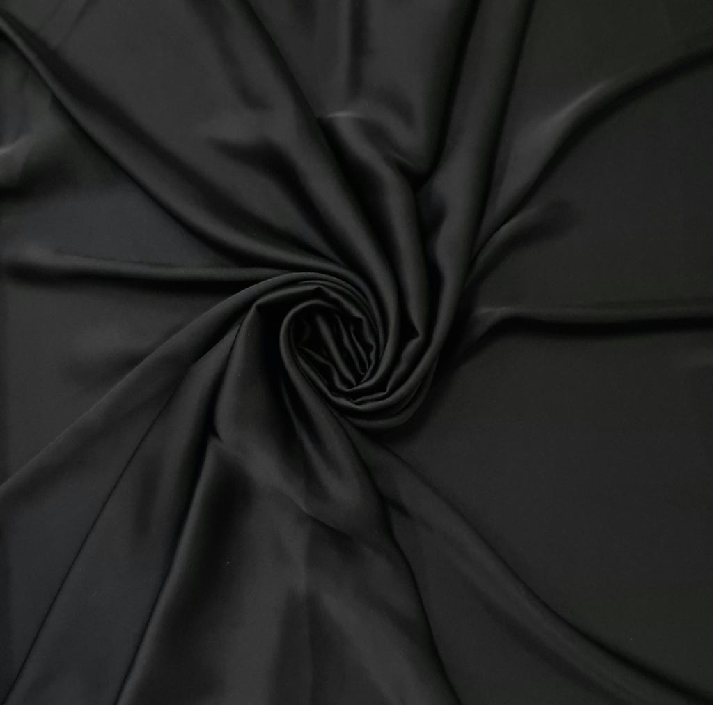 33265FBLACK.jpg SILKY SATIN (150CM)(BLACK) - Image 1