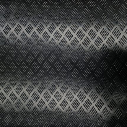 3MM RUBBER MAT BLACK - CHECKED