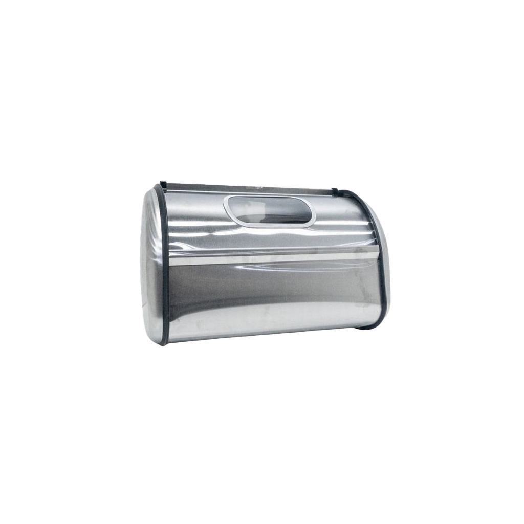 CHA2D1198231.jpg SMALL BREAD BIN WITH WINDOW SILVER - Image 1
