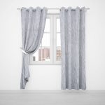 TEXTURED STRIPE SHEER EYELET 500X220CM - GREY - Image 2