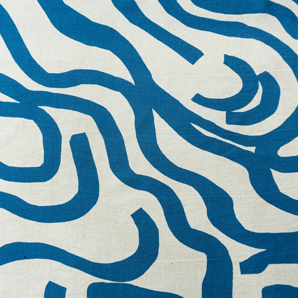 S242D1435F11231-1.jpg RAYON NYLON CRINKLE PRINT-OATMEAL/BLUE - Image 1