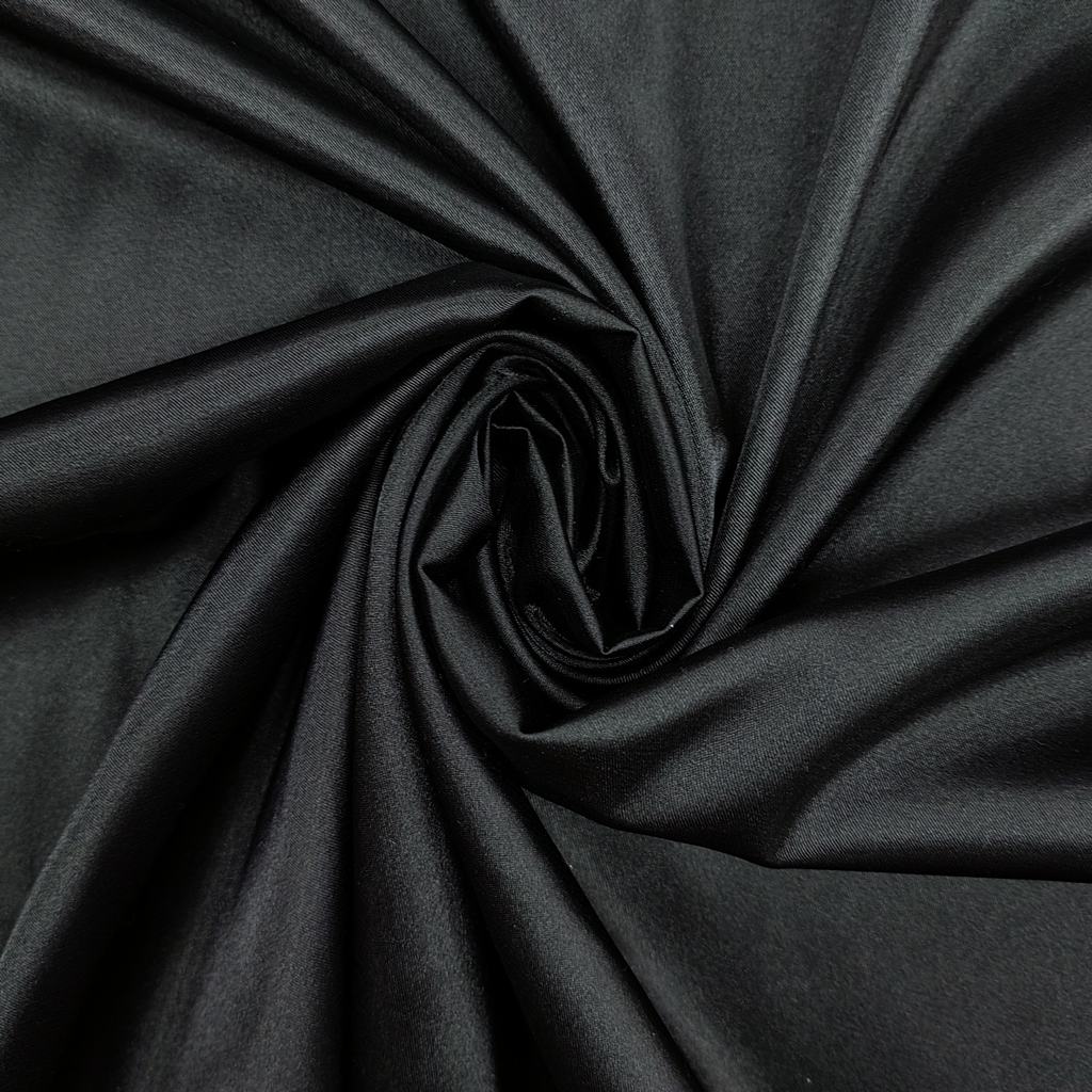 SS85FBLACK-2.jpg 150CM STRETCH SATIN - BLACK - Image 1