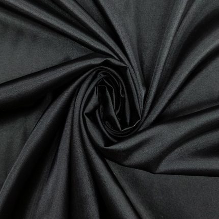 150CM STRETCH SATIN - BLACK