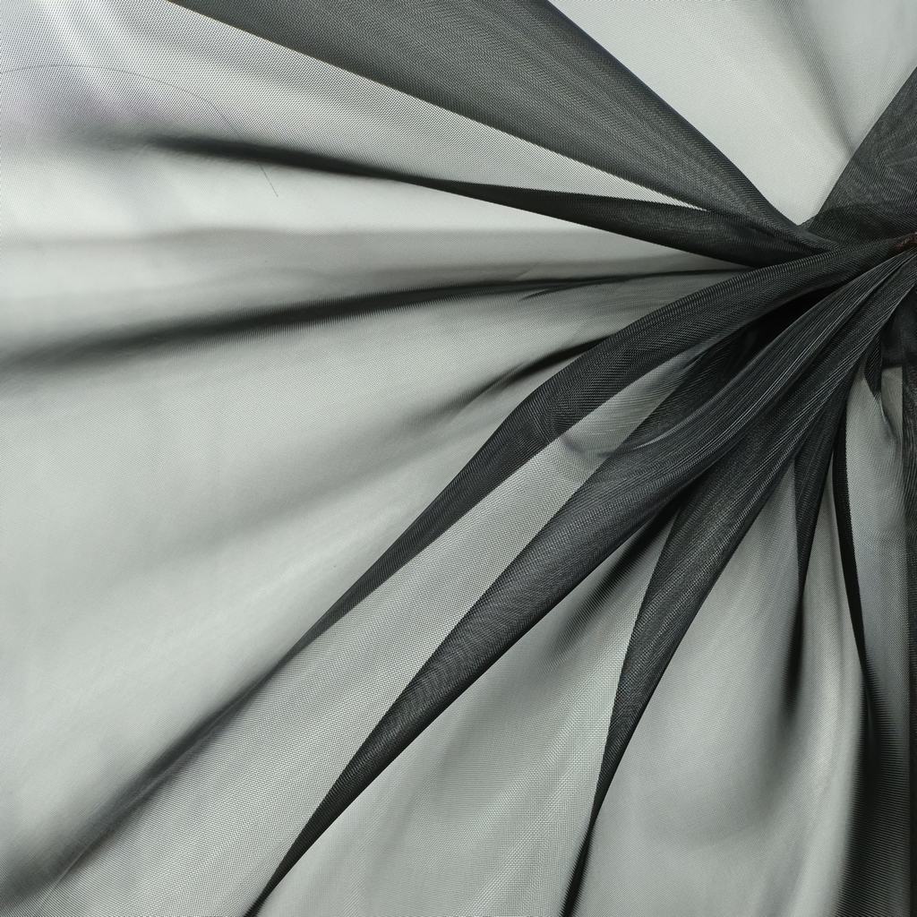 02375FBLACK.jpg ILLUSION TULLE(150CM)(BLACK) - Image 1