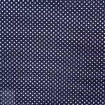 115CM PRINTED POLY COTTON DOTS NAVY