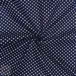 115CM PRINTED POLY COTTON DOTS NAVY - Image 2