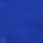 115CM PRINTED POLY COTTON DOTS ROYAL