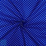 115CM PRINTED POLY COTTON DOTS ROYAL - Image 2