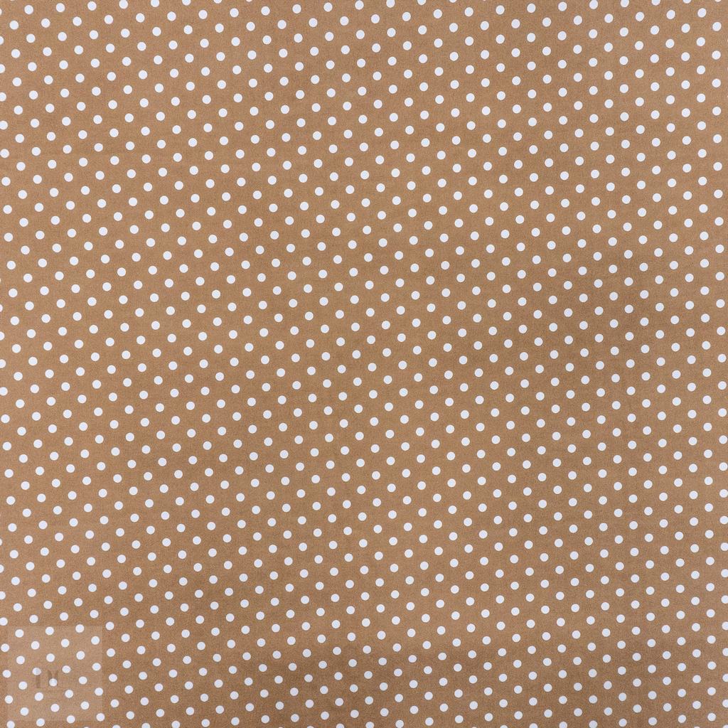 115PPC5F175231.jpg 115CM PRINTED POLY COTTON DOTS STONE - Image 1