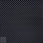 115CM PRINTED POLY COTTON DOTS BLACK