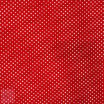 115CM PRINTED POLY COTTON DOTS RED