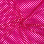 115CM PRINTED POLY COTTON DOTS CERISE - Image 2
