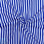 115CM PRINTED POLY COTTON STRIPES ROYAL - Image 2