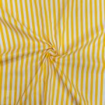 115CM PRINTED POLY COTTON STRIPES YELLOW - Image 2