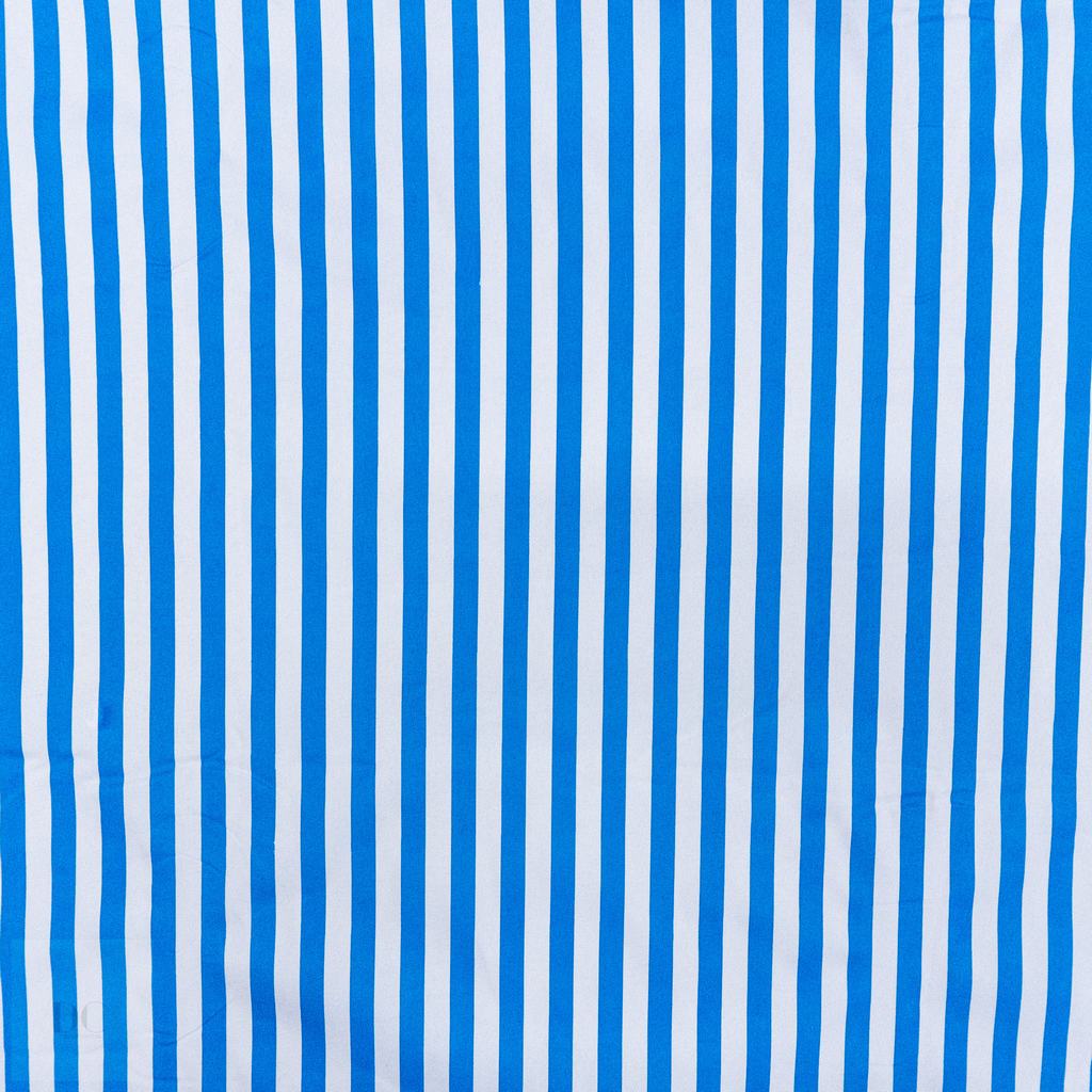 115PPC5F184231.jpg 115CM PRINTED POLY COTTON STRIPES TURQ - Image 1