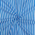 115CM PRINTED POLY COTTON STRIPES TURQ - Image 2