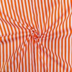 115CM PRINTED POLY COTTON STRIPES ORANGE - Image 2