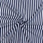 115CM PRINTED POLY COTTON STRIPES NAVY - Image 2
