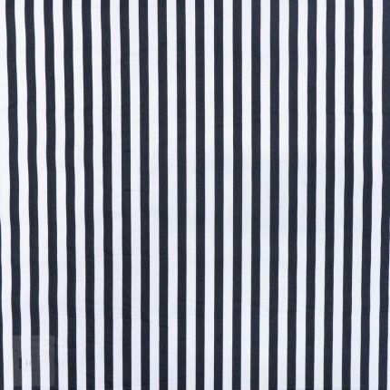 115CM PRINTED POLY COTTON STRIPES BLACK