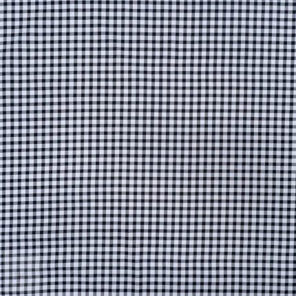 115CM PRINTED POLY COTTON CHECKS BLACK