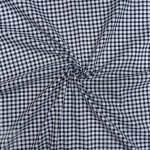 115CM PRINTED POLY COTTON CHECKS BLACK - Image 2