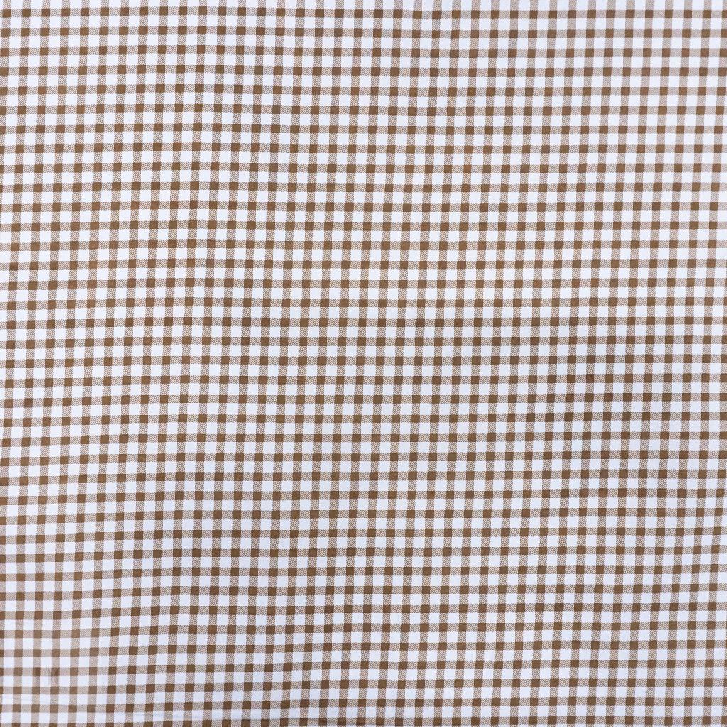 115PPC5F197231.jpg 115CM PRINTED POLY COTTON CHECKS STONE - Image 1