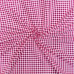 115CM PRINTED POLY COTTON CHECKS CERISE - Image 2