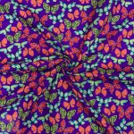 115CM PRINTED POLY COTTON BUTTERFLIES PURPLE - Image 2