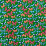 115CM PRINTED POLY COTTON BUTTERFLIES GREEN