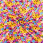 115CM PRINTED POLY COTTON FLOWERS ORANGE - Image 2