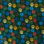 115CM PRINTED POLY COTTON PAWS BOTTLE