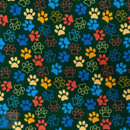 115CM PRINTED POLY COTTON PAWS BOTTLE