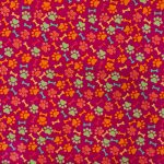 115CM PRINTED POLY COTTON BONES CERISE