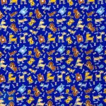 115CM PRINTED POLY COTTON DOGS ROYAL