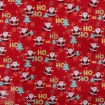 115CM PRINTED POLY COTTON HO HO RED - Image 2