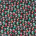 115CM PRINTED POLY COTTON SOCKS GREEN