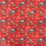 115CM PRINTED POLY COTTON DEER RED