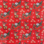 115CM PRINTED POLY COTTON DEER RED - Image 2