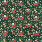 115CM PRINTED POLY COTTON DEER GREEN