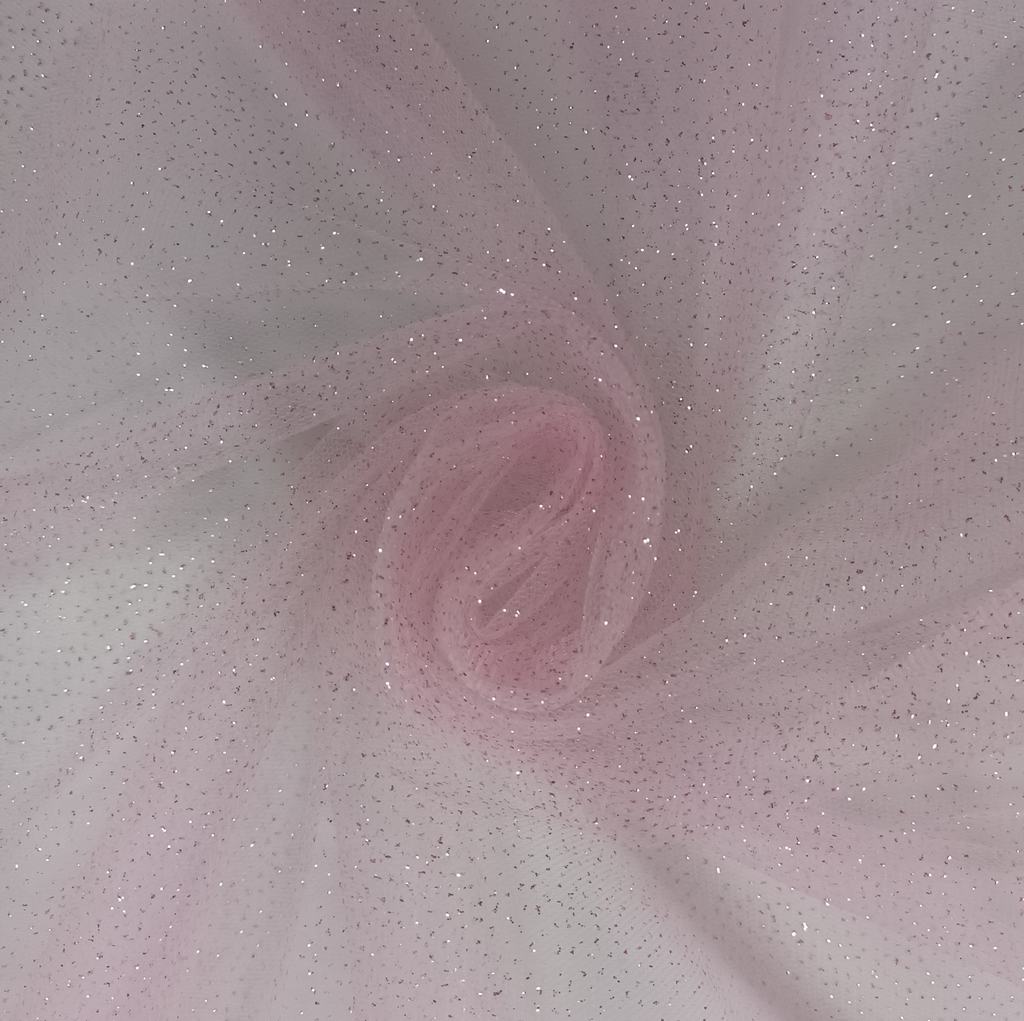 150GT5FBABY20PINK-1.jpg GLITTER TULLE (150CM)(BABY PINK) - Image 1