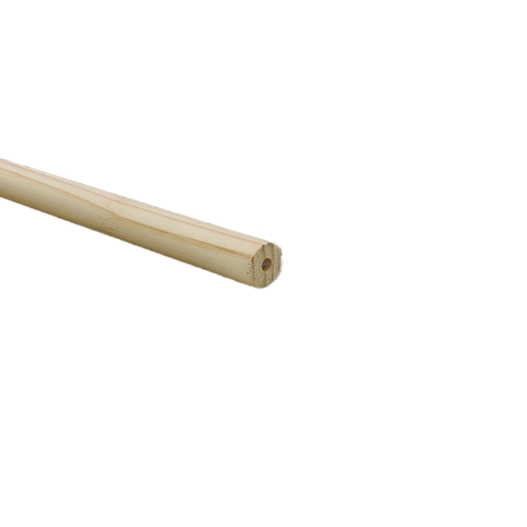 P002.jpg 1.5M 34MM WOODEN POLE - NATURAL - Image 1