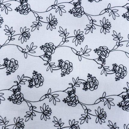 EMBROIDED COTTON VOILE
